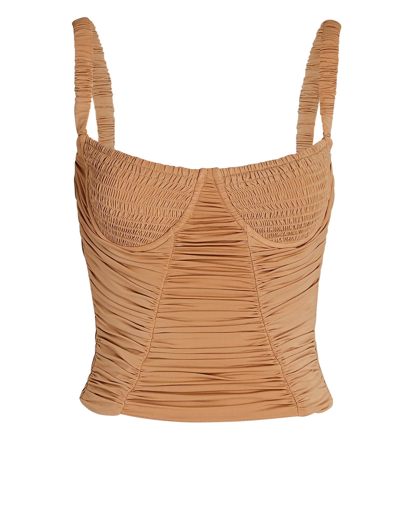 DION LEE Dion Lee Doric Ruched Jersey Bustier Top