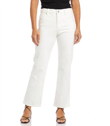 Karen Kane desert breeze classic straight leg jeans in off white