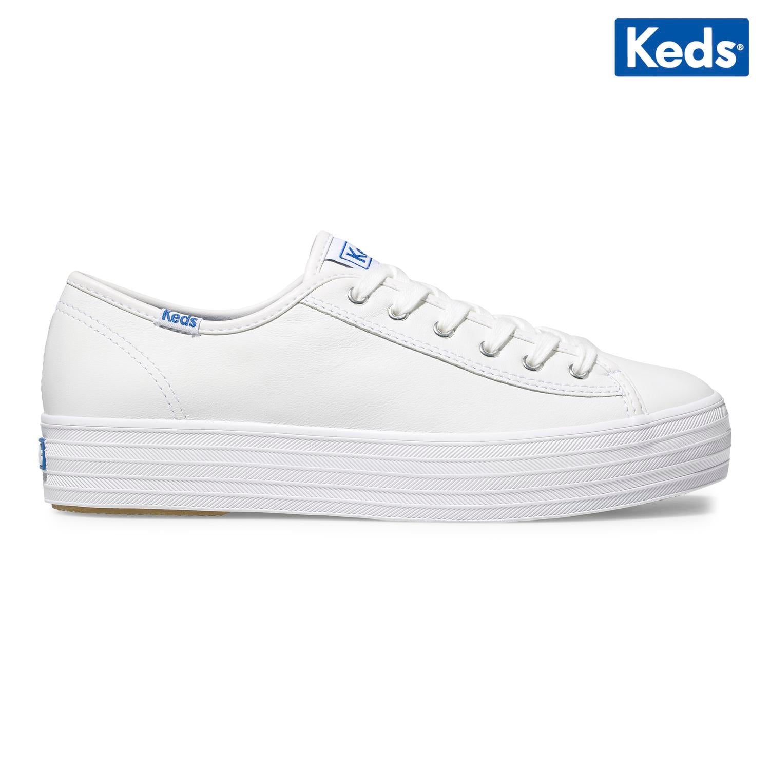 KEDS Triple Kick Leather Sneakers in White