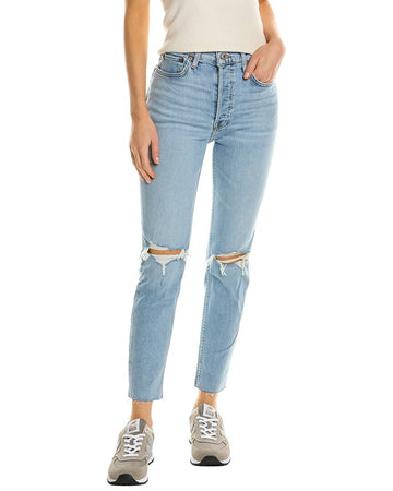 RE/DONE 90s 60s fade high-rise ankle crop jean