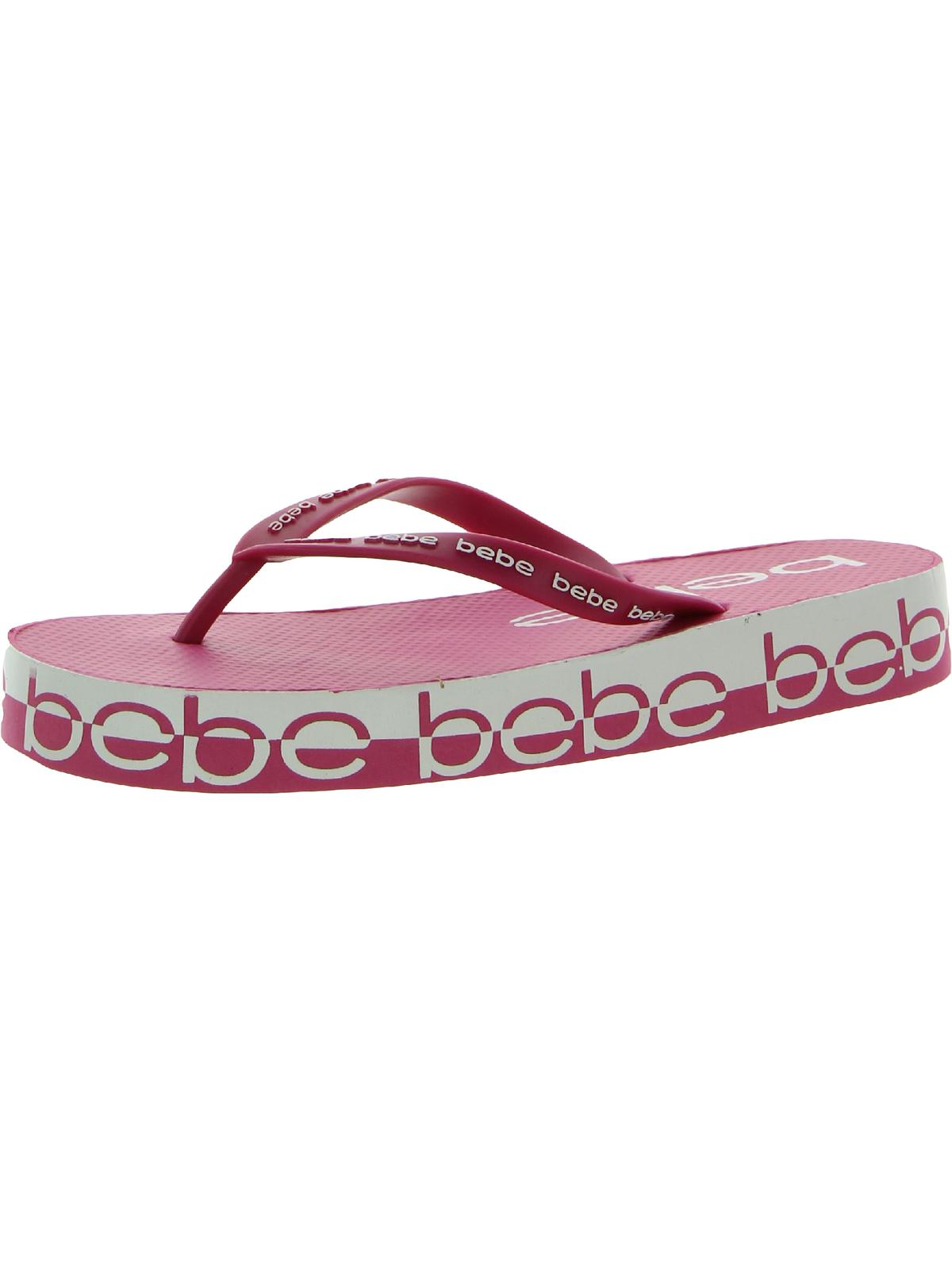 Bebe Peggy Womens Cushioned Footbed Toe-post Thong Sandals In Pink