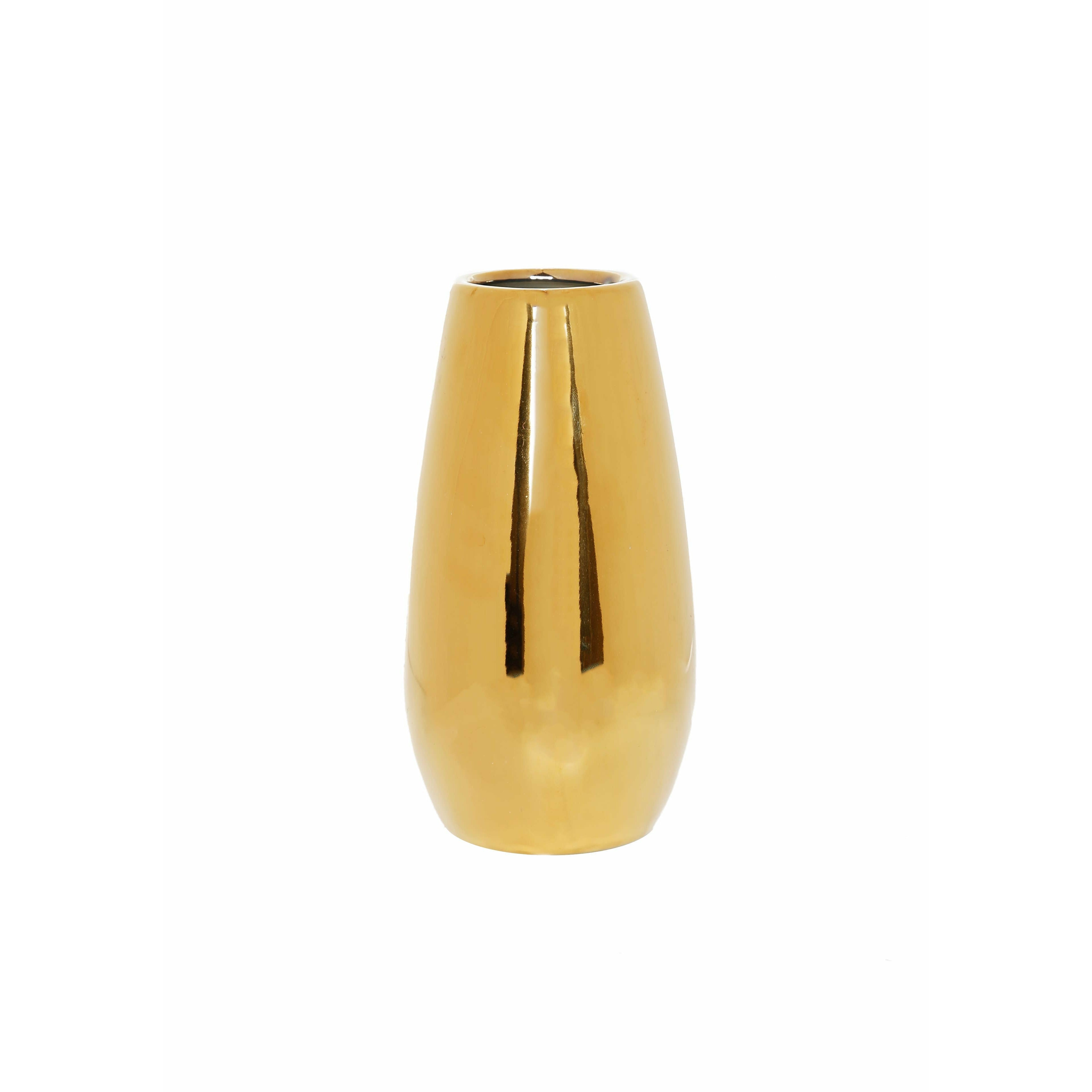 VIVIENCE Gold Polished Narrow Bud Vase