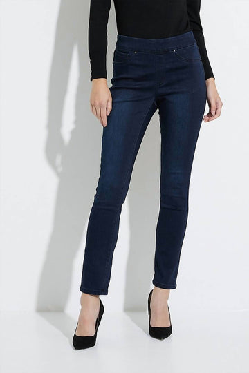 Joseph Ribkoff skinny leg pull on jean in indigo