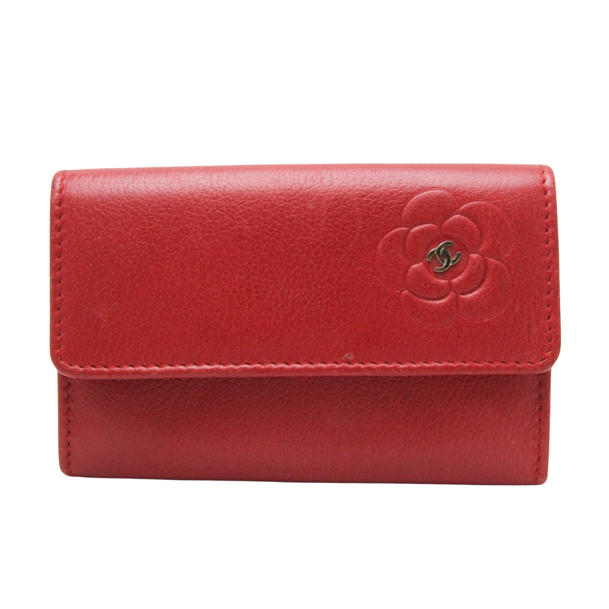 Image of Chanel Camellia  Leather Wallet  (Pre-Owned)