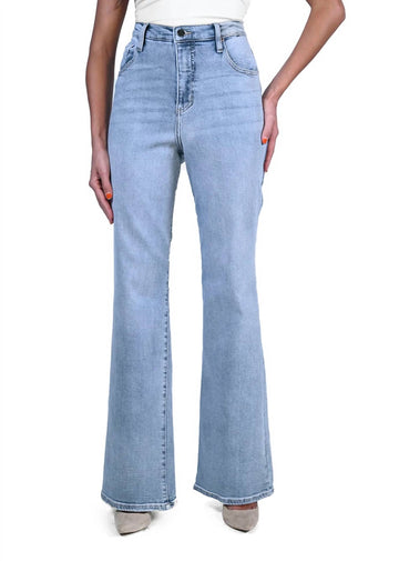 Frank Lyman wide leg denim in light blue