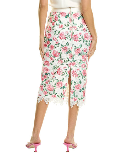 Gracia Floral-lace Slit-back Bodycon Midi Skirt | Shop Premium Outlets