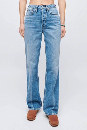 Re/Done 70s bootcut jean in cielo indigo