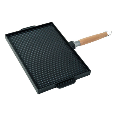 MasterPan Stovetop Oven Grill Pan with Heat-in Steam-Out Lid, Black, 12