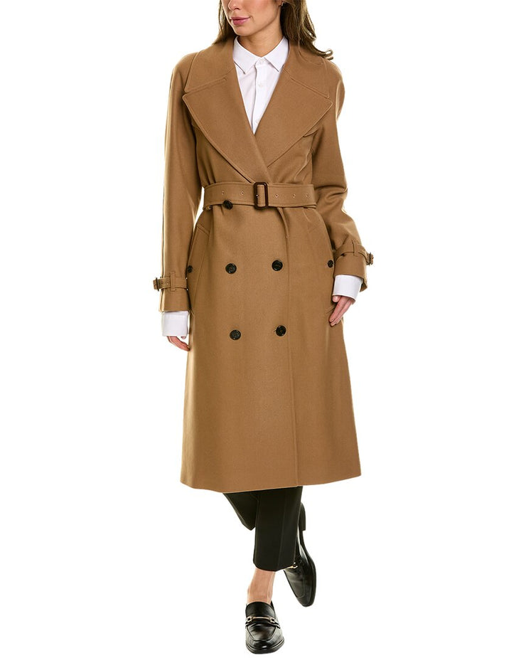 Burberry Wool & Cashmere-blend Trench Coat | Shop Premium Outlets
