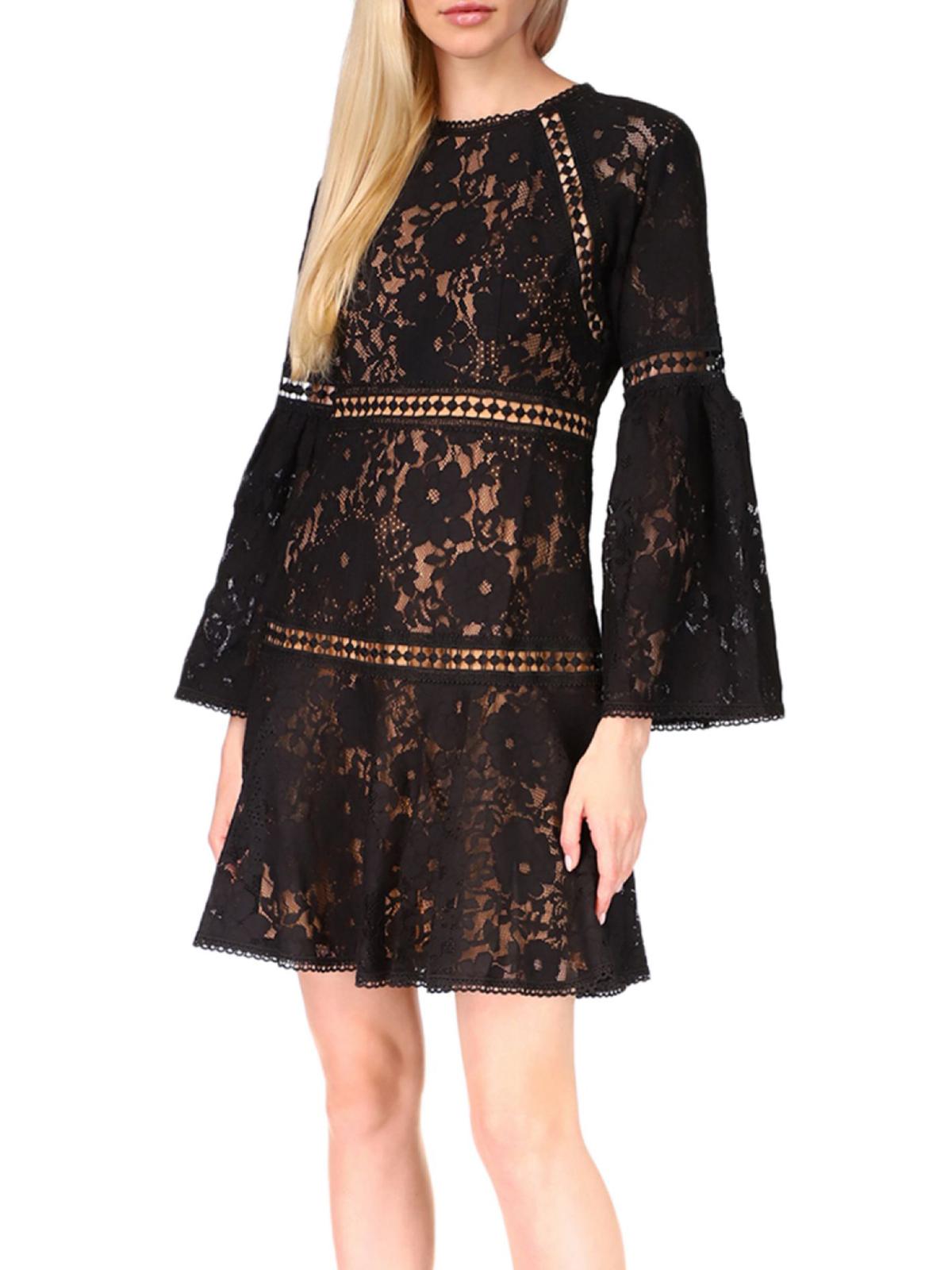 MICHAEL MICHAEL KORS Womens Lace Mini Fit & Flare Dress