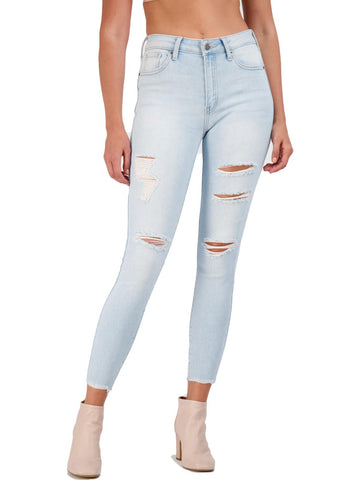 Just USA womens high rise distressed skinny jeans