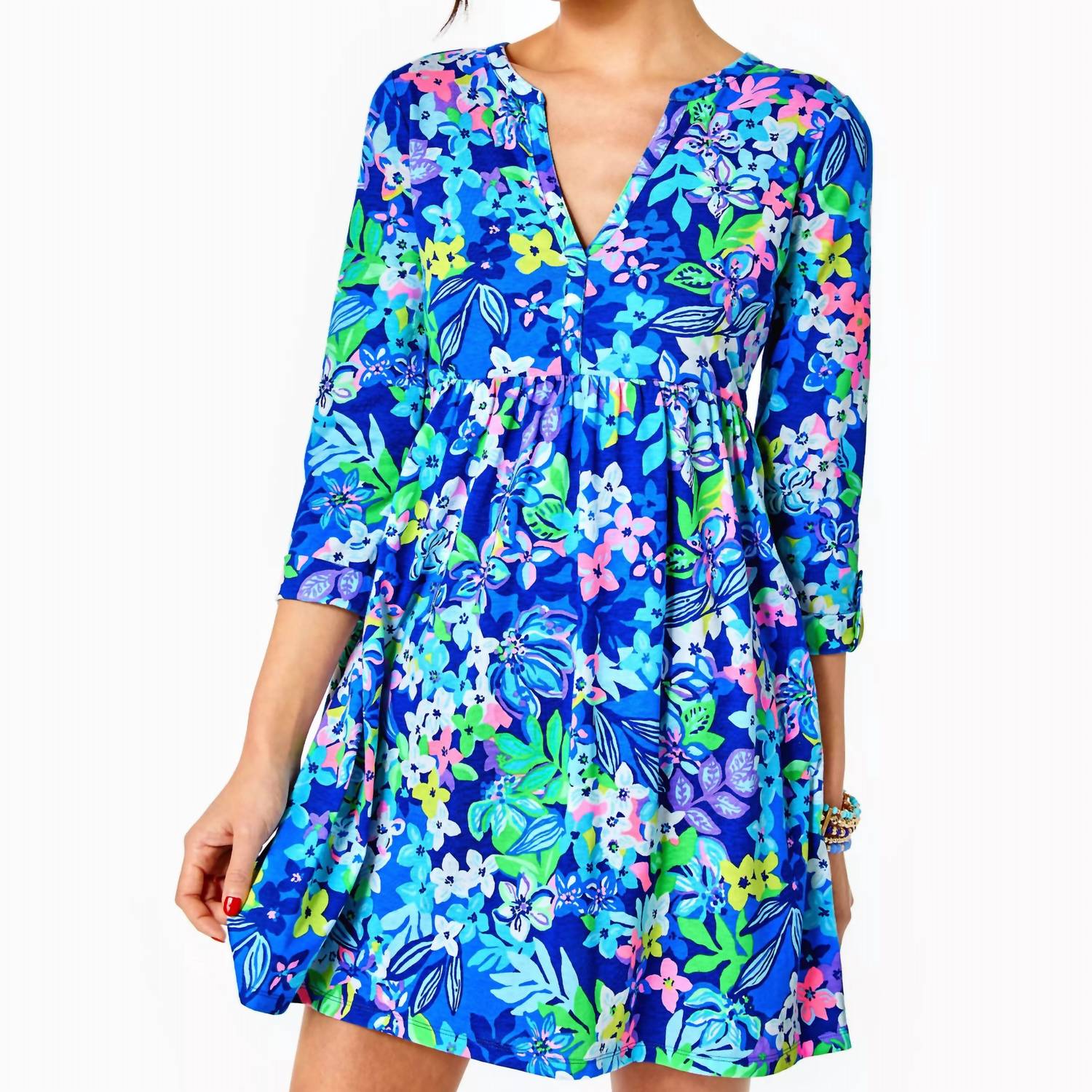 LILLY PULITZER Loran Dress in Borealis Blue Social Sunset