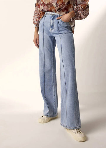 Summum daze denim wide leg jeans in light blue