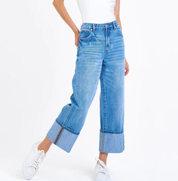Dear John Denim polly super high rise cuffed loose straight jeans venture in venture