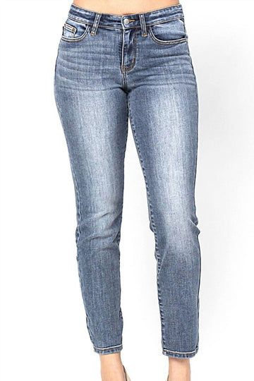 Judy Blue mid rise classic slim fit jeans in acid wash