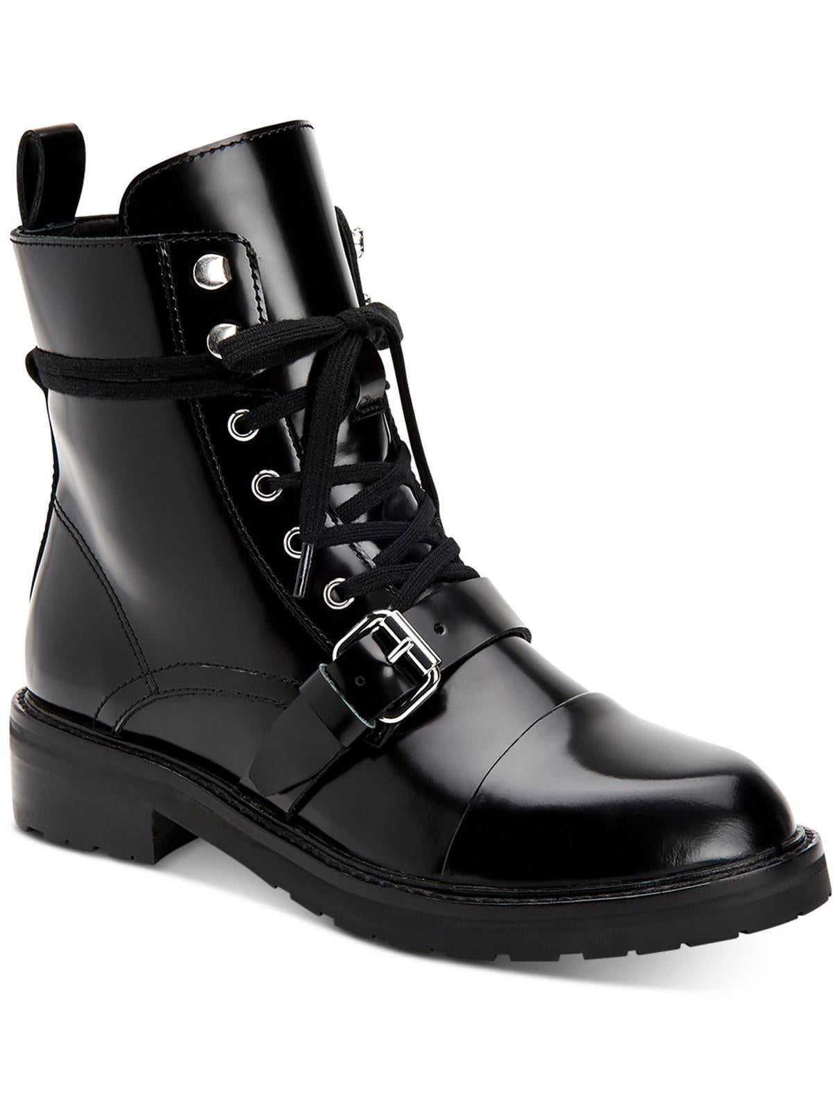 ALLSAINTS Donita  Womens Zipper Pull On Combat & Lace-up Boots