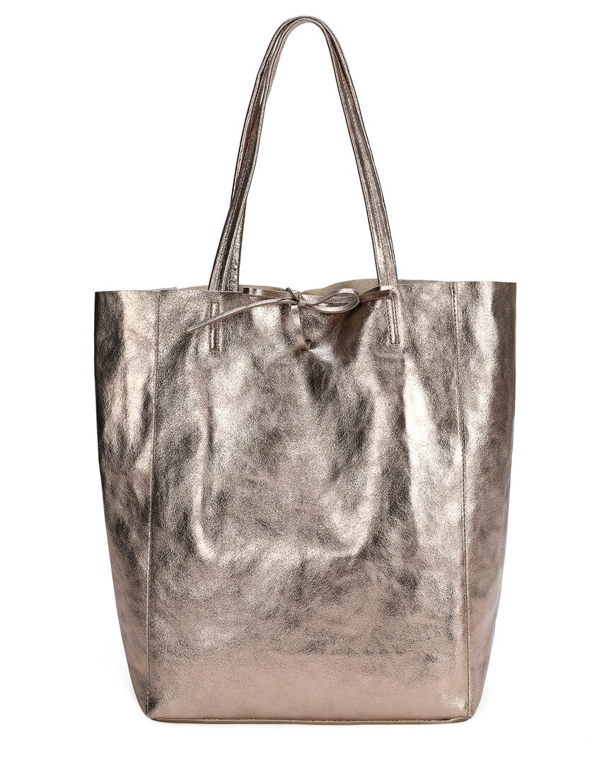 Tiffany & Fred Leather Tote In Gold | ModeSens