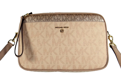 Michael Kors Mercer Medium Sherbet Pebble Leather Messenger Crossbody