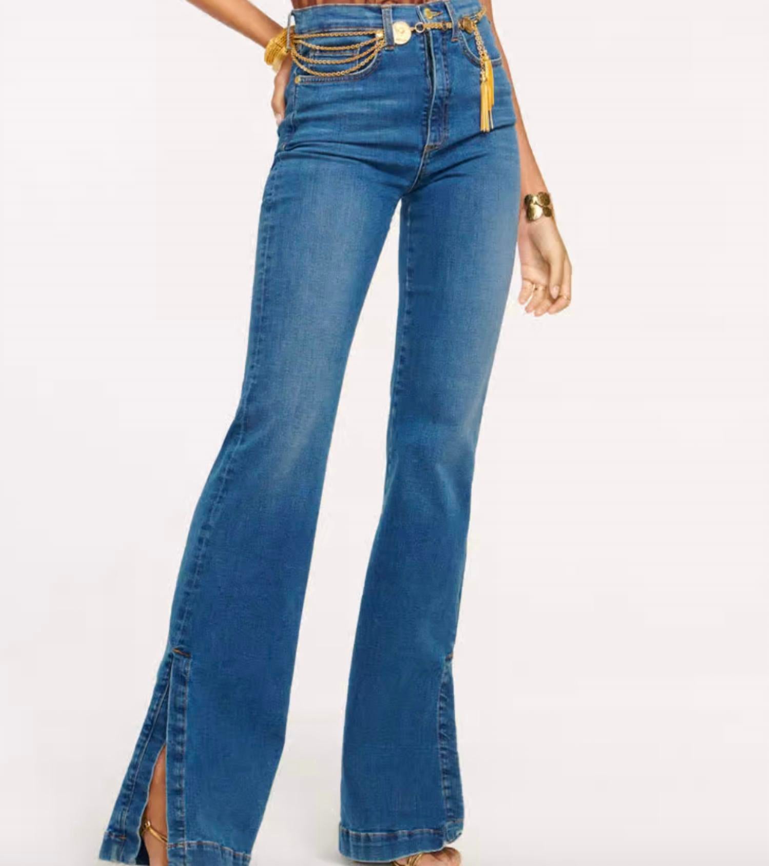 Tyra High Waisted Flare Jean in light wash