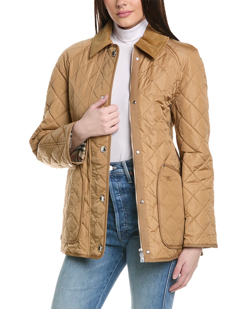 BURBERRY Burberry Diamond Quilted Belted Jacket