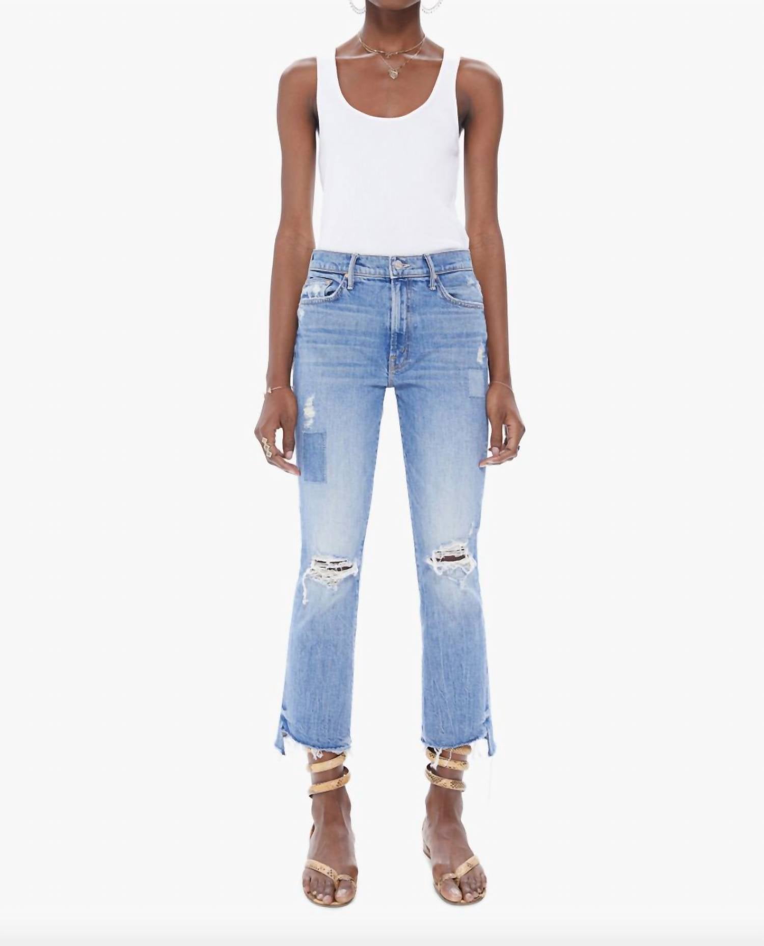 MOTHER Insider Crop Step Fray Jean in We Are Castaways