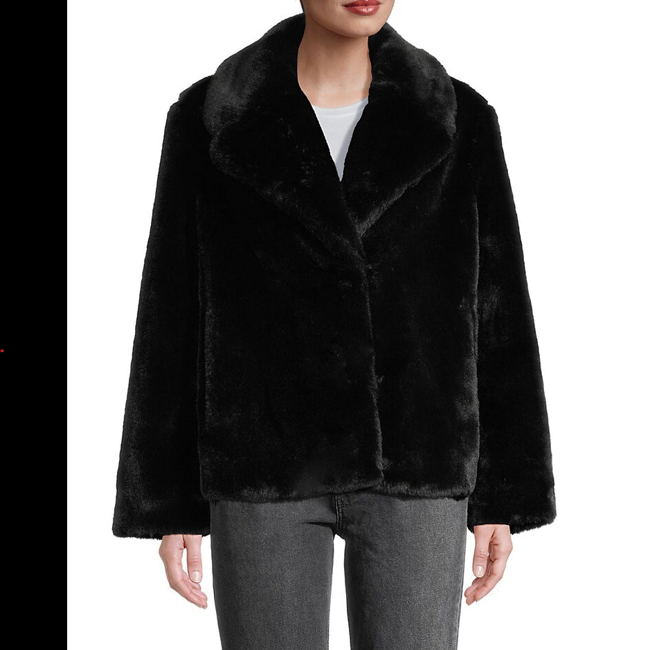 Shop Apparis Milly Plant-based Faux-fur Coat, Black