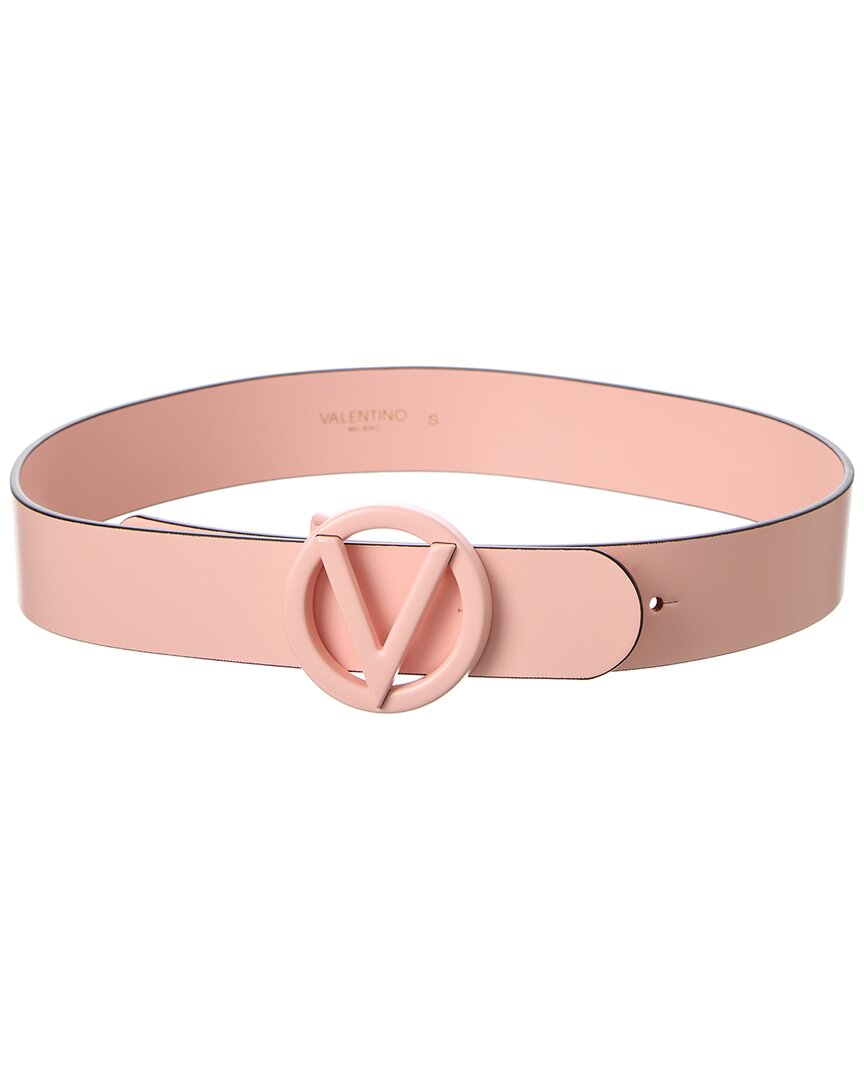 Valentino Bags by Mario Valentino Giusy Logo Leather Belt in Pink