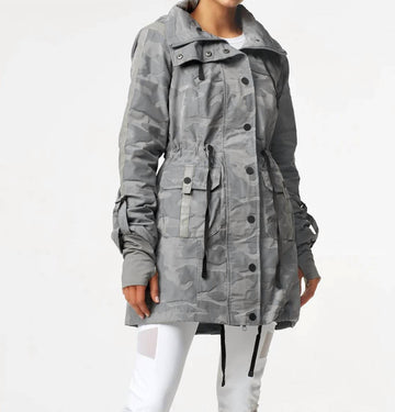 Blanc Noir anorak hooded jacket in sharkskin camo