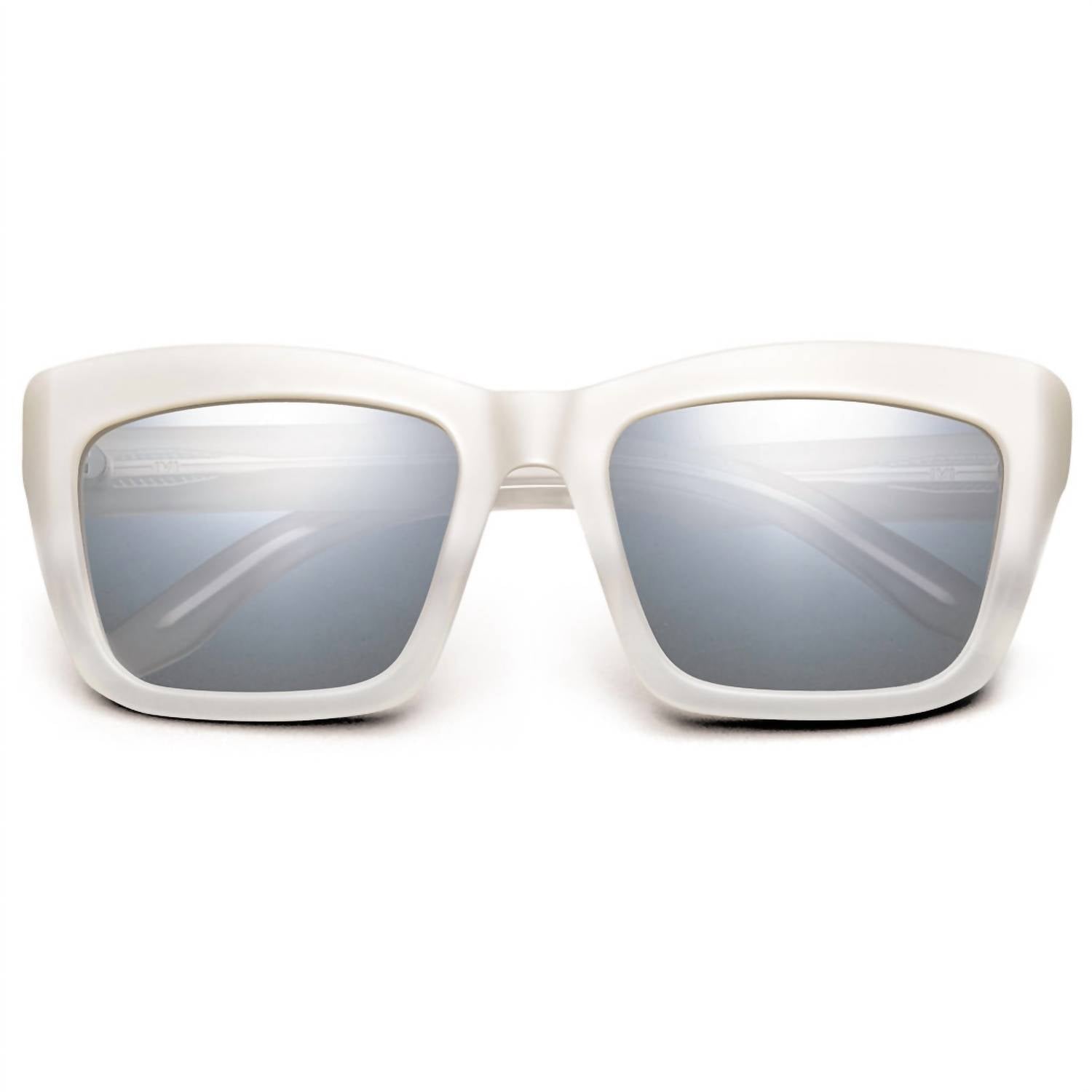 Ivi Vision Bonnie - Fade / Light Blue Chrome Flash Lens In Polished Ivory In Gray