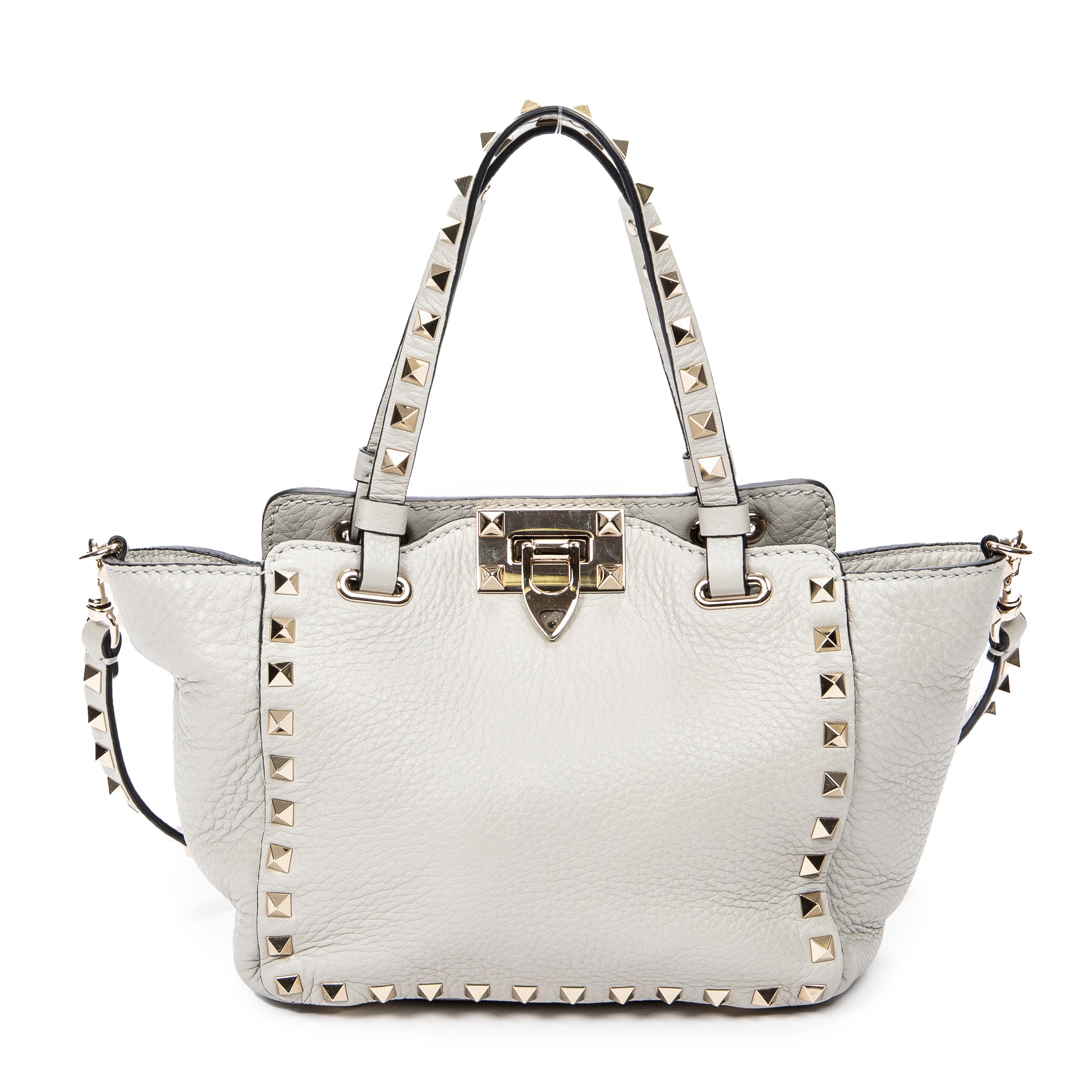 Shop Valentino Garavani Rockstud Crossbody In White