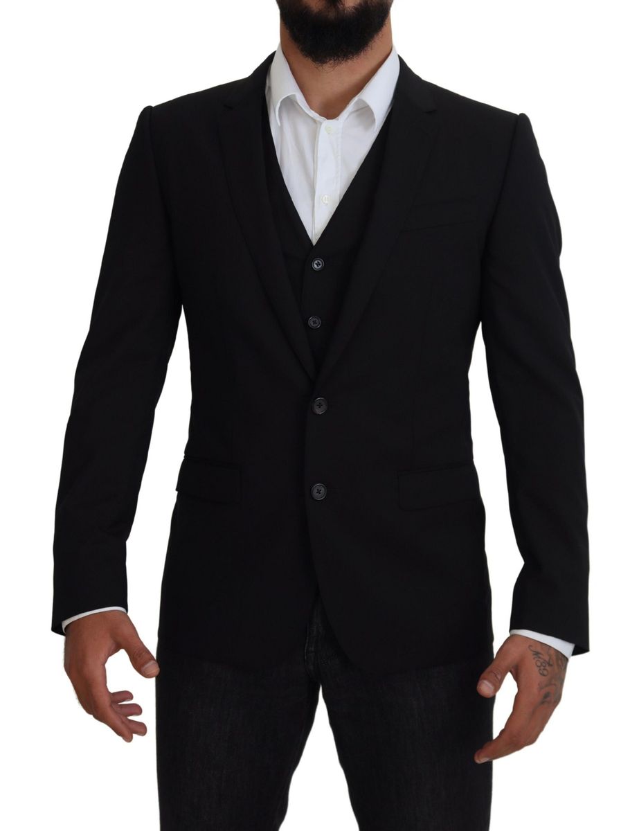 DOLCE & GABBANA Dolce & Gabbana  Jacket Vest 2 Piece MARTINI Men's Blazer