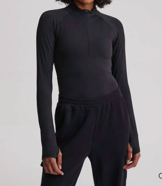 VARLEY Helena Long Sleeve Top In Black | Shop Premium Outlets