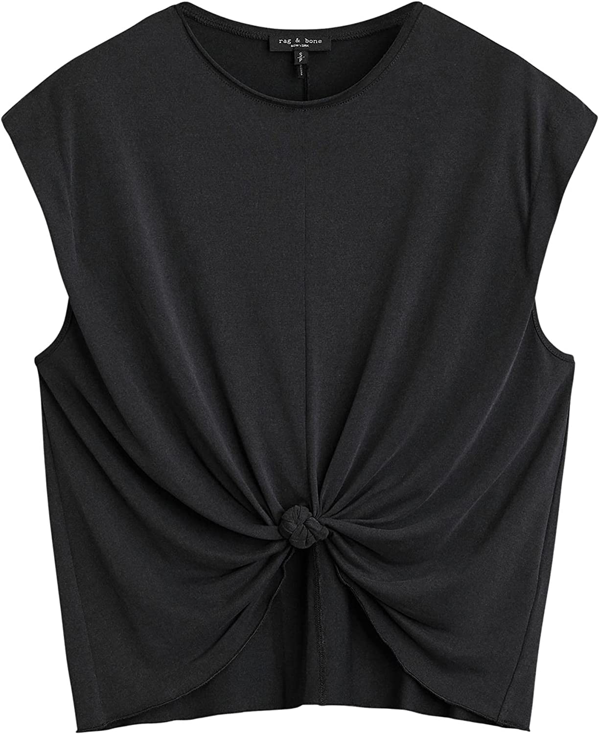 Shop Rag & Bone Women's Jenna Knotted Muscle Tee Solid Black