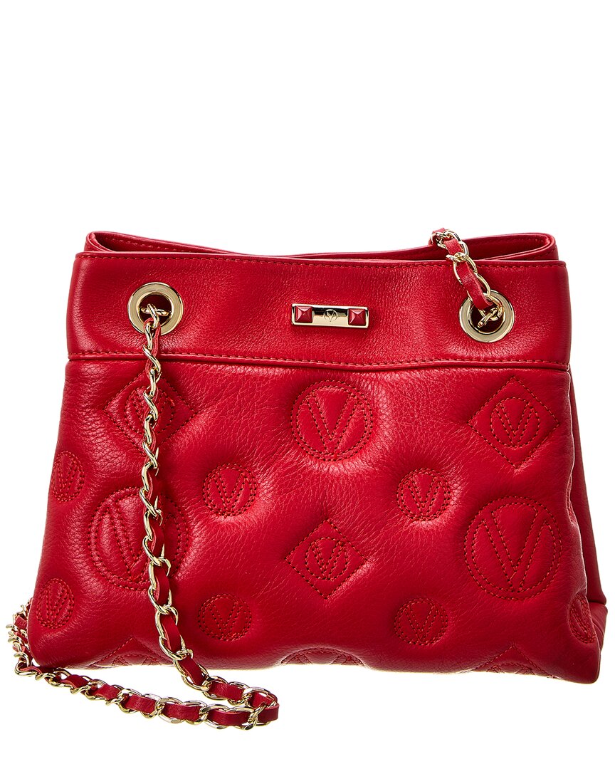 Valentino By Mario Valentino Rita Petit Leather Shoulder Bag In Red |