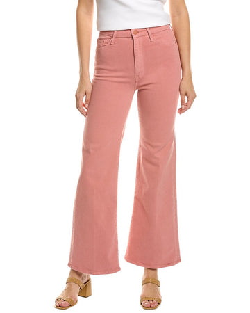 MOTHER high-waisted roller skimp desert sand wide leg jean