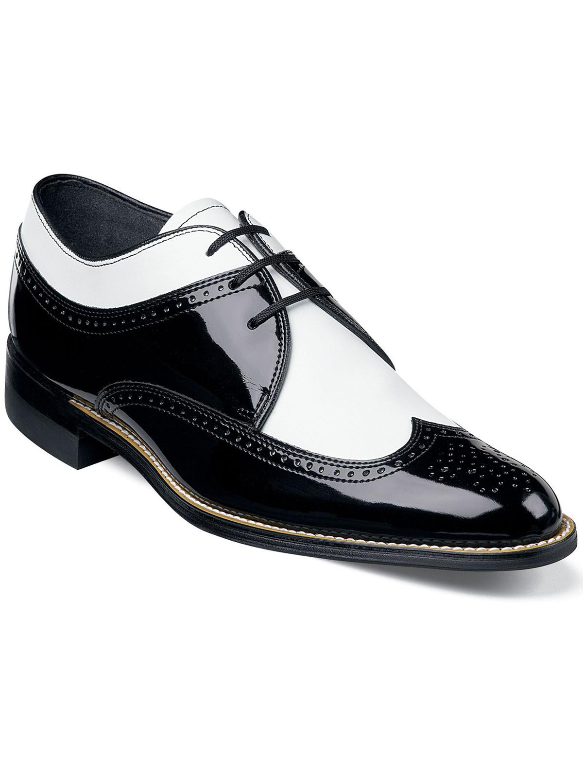 STACY ADAMS Dayton Mens Patent Leather Wing-Tip Oxfords