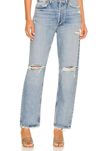 Agolde 90s mid rise loose fit jean in isolate