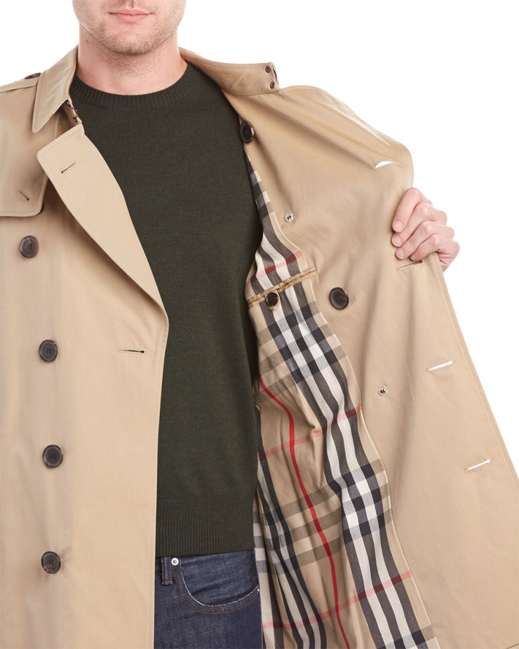 Burberry Mens Sandringham Short Trench Coat, 48, Beige | Shop Premium  Outlets