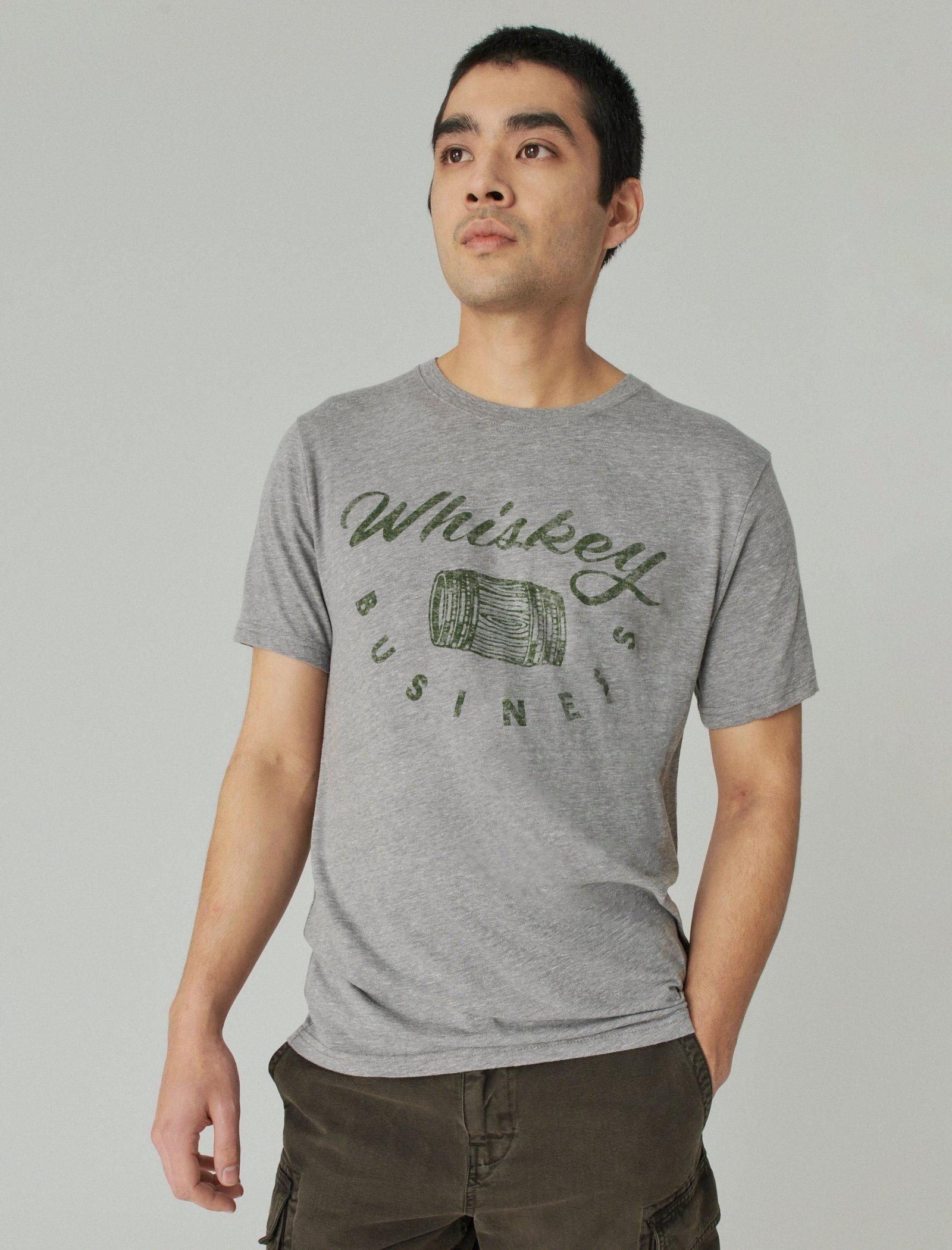 LUCKY BRAND Lucky Brand Men's Whiskey Business Graphc Tee