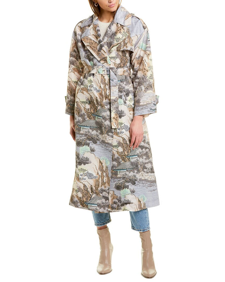 RED Valentino Printed Trench Coat