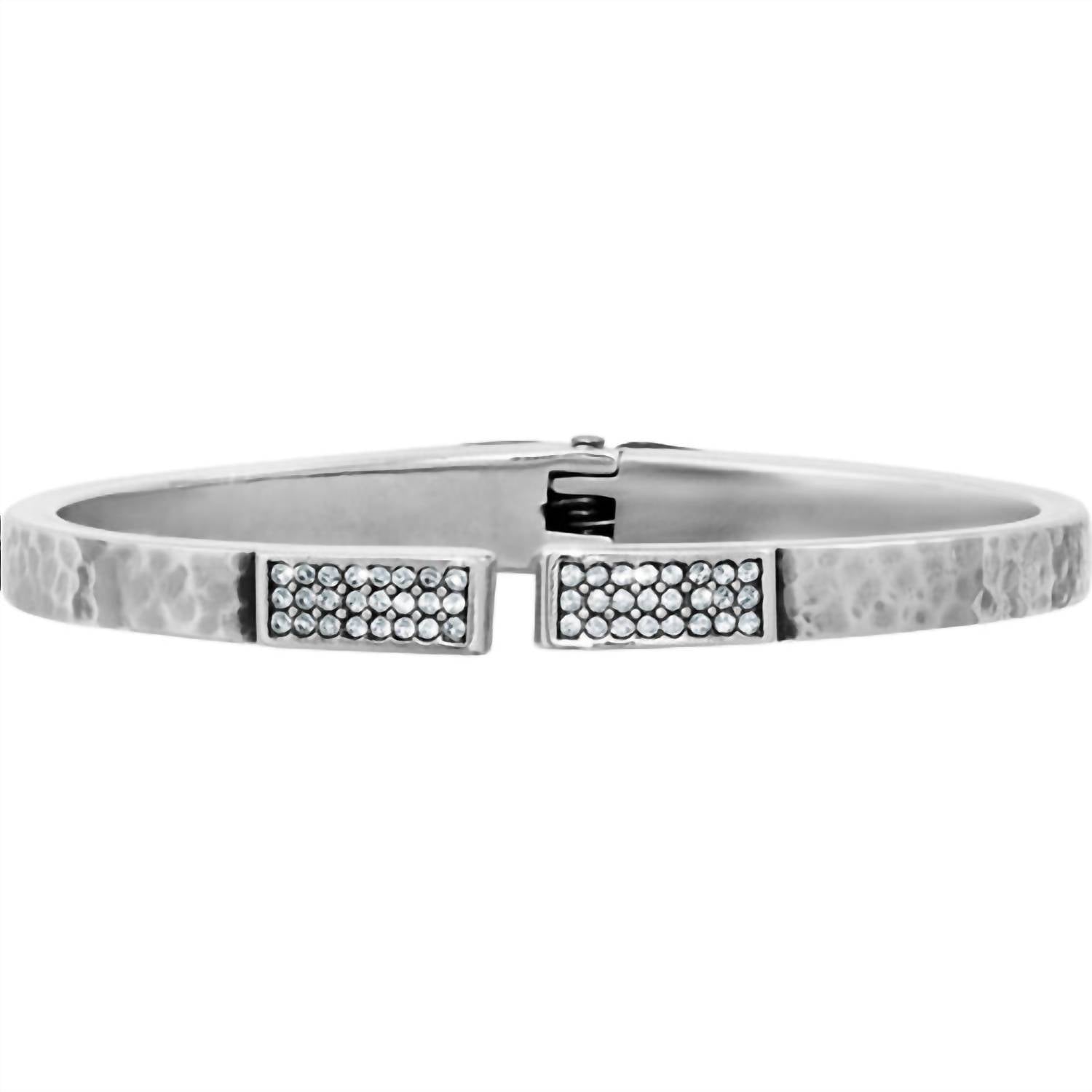 Shop Brighton Meridian Zenith Hinged Bangle In Silver