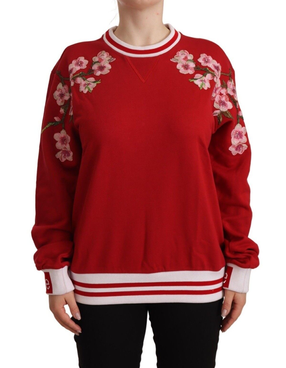 DOLCE & GABBANA Dolce & Gabbana  Cotton Crewneck #DGlove Pullover Women's Sweater
