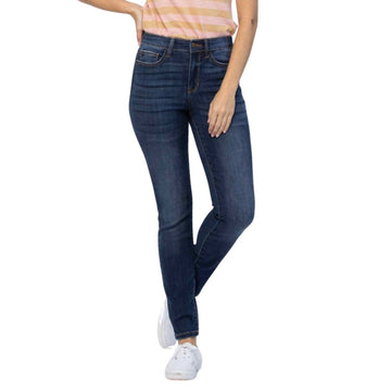 Judy Blue hi-rise relaxed fit jean in dark clean