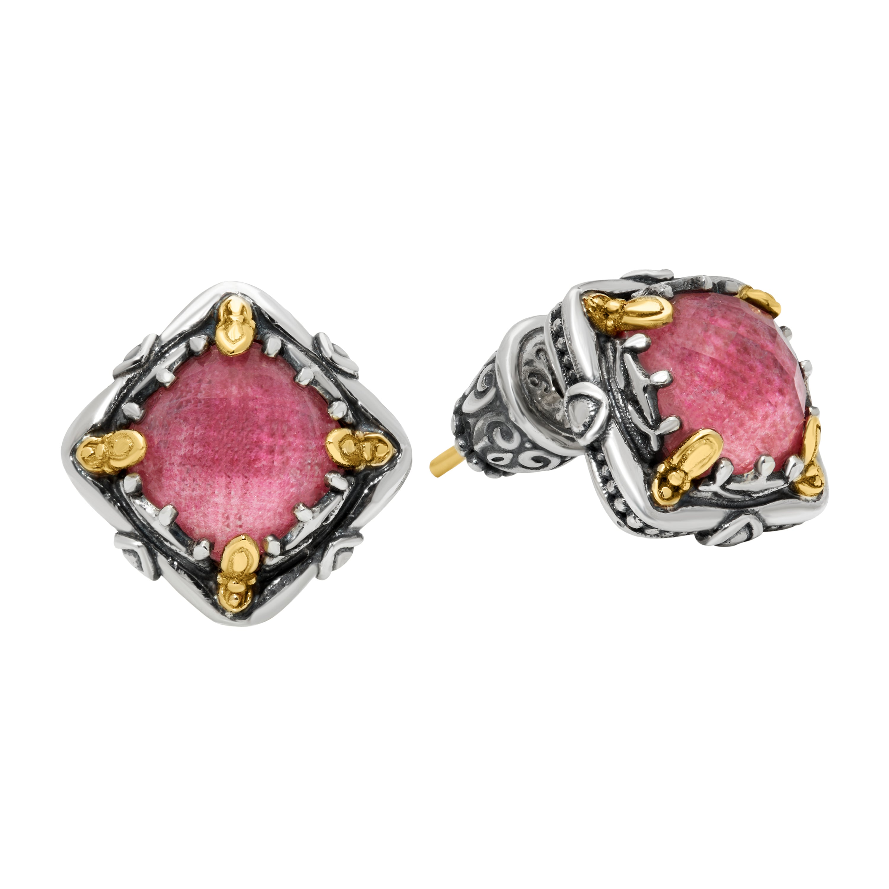 KONSTANTINO Konstantino Gen K Sterling Silver and 18K Yellow Gold Tulite Doublet Stud Earrings SKKJ685-548