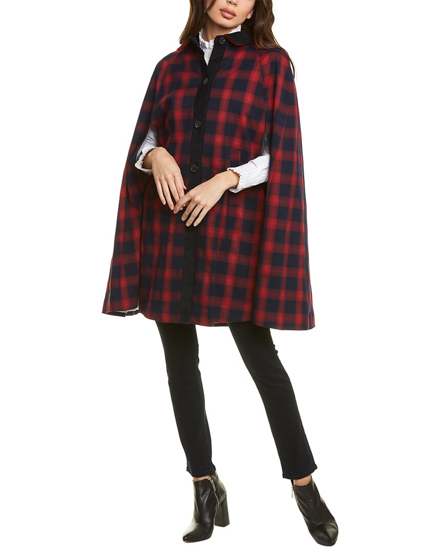 COURT & ROWE Court & Rowe Shadow Plaid Poncho