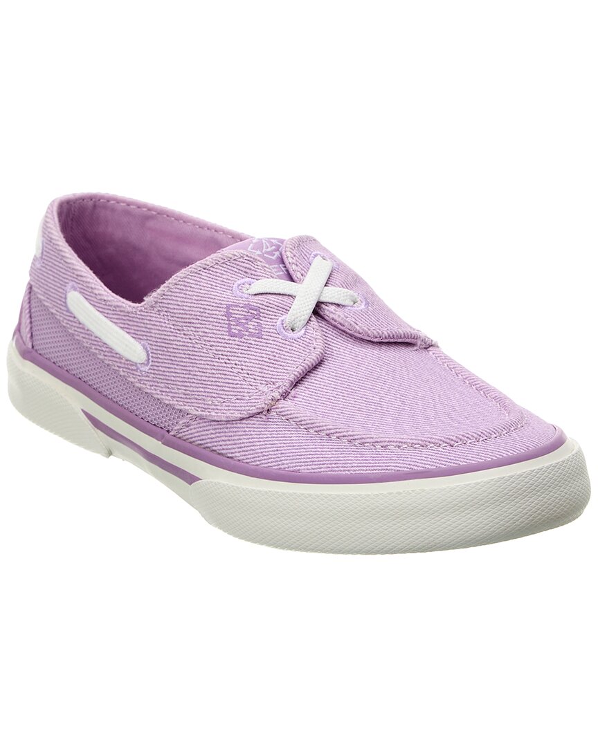 Shop Sperry Pier Wave Heavy Twill Boat Shoe In Purple