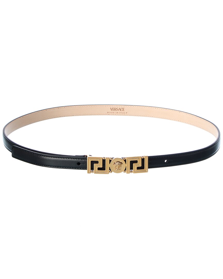 VERSACE Versace Medusa Plaque Leather Belt