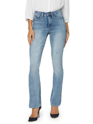 NYDJ womens distressed high rise slim bootcut jeans