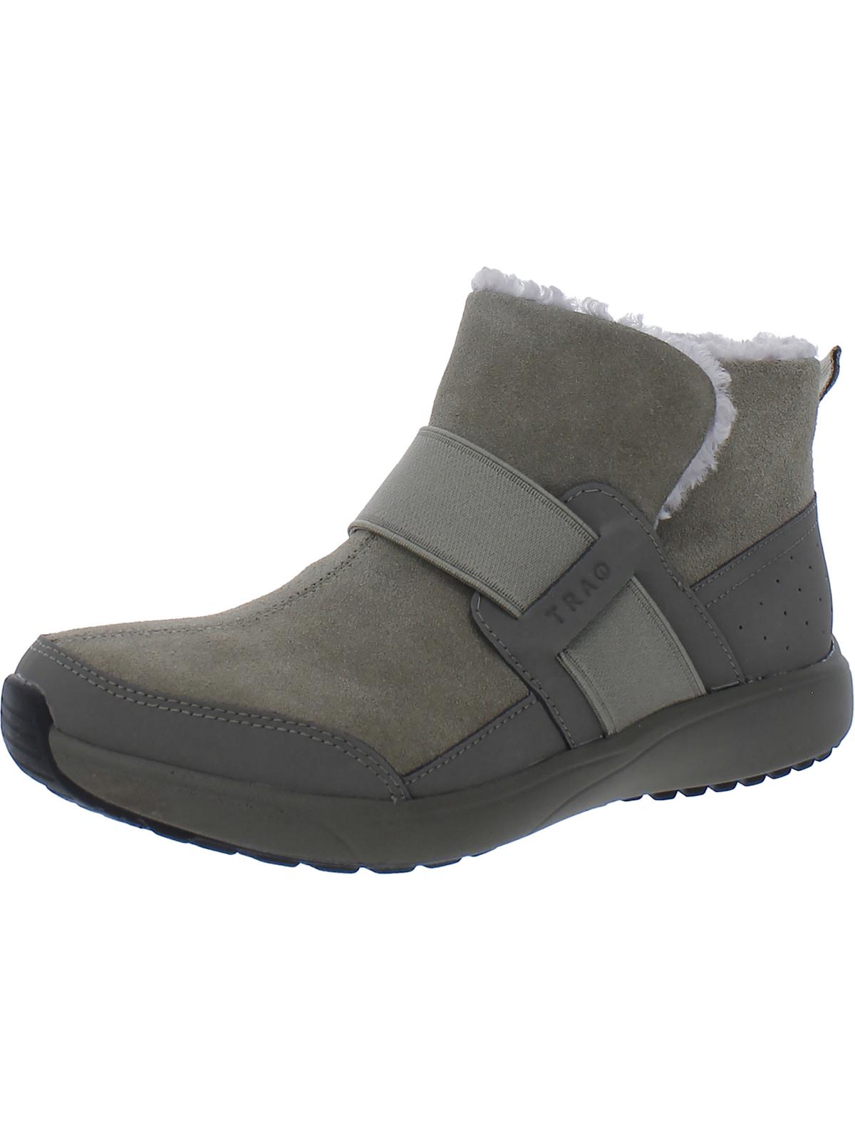 Shop Alegria Arctiq Womens Suede Pull On Smart Shoes In Grey