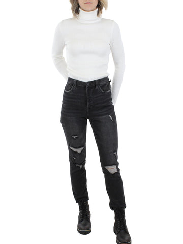 [BLANKNYC] the maidson womens high rise distressed cropped jeans